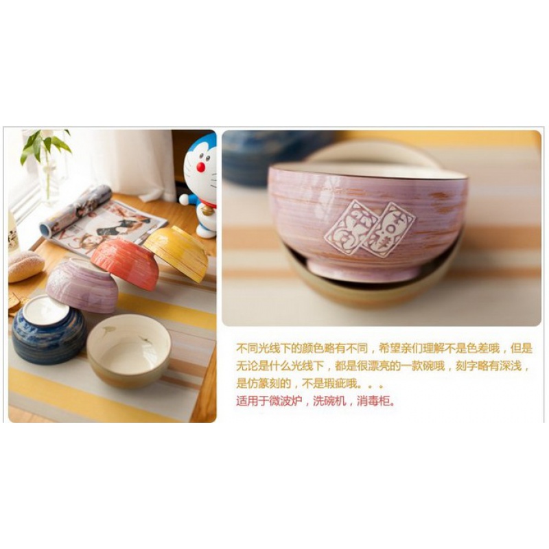 Jingdezhen and colorful propitious shells big auspicious ceramics bowl of rice noodles in soup bowl dishes cutlery set