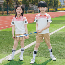 Kindergarten Garden Clothing Summer Clothing Children Class Clothes Short Sleeves College Wind Two Sets Summer Sports Suit Elementary School Uniforms
