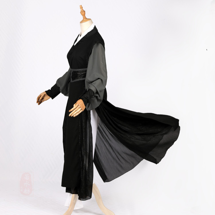 若水舫古装cosplay男大侠古风薛洋莫玄羽长庚洛冰河侠客黑衣劲装
