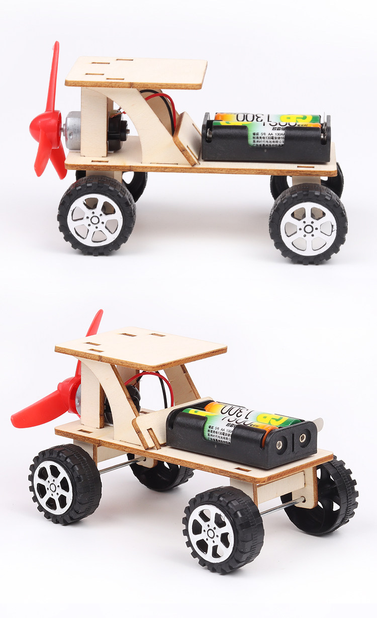 木质风力小车科技小制作小发明儿童小学生手工创意玩具科学材料包