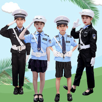 Children Police Conserve Police Officer Uniformed Minor Traffic Police Special Police Acting Out of Special Soldiers Suit Camouflage summer