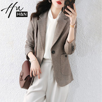 Thousands Birds Plaid Suit Jacket Female small Temperament 2022 New Tide Fashion Casual Professional West Suit Womens Blouse