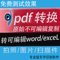 PDF image to word document excel double-layer PDF converter OCR text recognition software can be manually converted