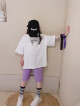 bora bora Korean childrens clothing boys and girls letter T-shirt summer 2021 new childrens Korean short-sleeved Western style