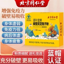 Beijing Tongrentangs official flagship product of broken-wall Ganoderma spore powder to enhance immunity and nourish nutrition for middle-aged and elderly people