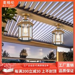 Glass sunroom special ceiling lamp outdoor sun protection luxury ceiling lamp simple outdoor carport courtyard lighting LED