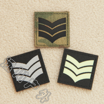 Laser hollow reflective safety level velcro chapter Reflective luminous armband cap sticker Backpack sticker Morale chapter