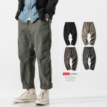 Autumn Joker casual small feet trousers straight pants men Korean trend overalls men loose Tide brand Haren pants