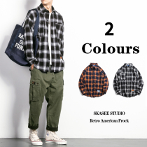 Black and white plaid shirt men autumn and winter thick warm loose long sleeve Korean trend handsome shirt casual jacket
