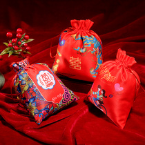 Wedding candy bag Chinese style happy bag Velvet sugar bag Melon seed sugar happy bag Brocade bag Creative wedding supplies