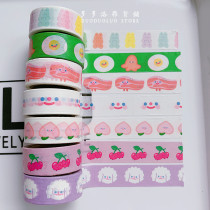 Korea ins simple cloud smile face and paper tape cute girl heart Hyuna bear hand account sticker paper glue