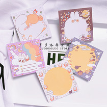 Korean cute cute Mengmeng bread rabbit cartoon hand book material Post-it notes can be torn message memo notepad