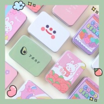 South Korea Net red with cute smile face storage box girl hand tent sticker candy box storage jewelry box tinplate box