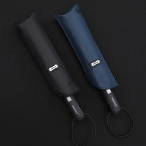 Umbrella men automatic heavy rain 3 people umbrella double couple personality creative trend three folding one spin dry wind umbrella