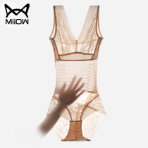 Cat-man jumpsuit super thin breathable summer postpartum corset bellyless large size plastic beauty thin body