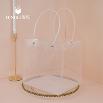 Transparent gift bag INS Net Red big flower plant wedding gift birthday gift packaging handbag