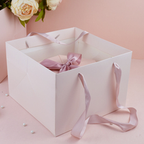 Square gift bag exquisite creative wedding bag flower hand gift box gift box tote bag