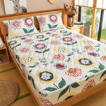 Waterproof thickened laminated cotton bed Ogasawara single piece Broken Flowers Sepp Urine Bed Cover Bed Linen Anti Slip Fixed Mat Dreams bed cushion protective sleeves