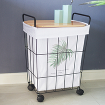 Xianliuoran Nordic ins iron dirty clothes basket dirty clothes storage basket simple home bathroom laundry basket large size
