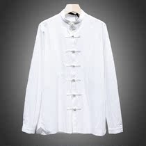 Mens West Lake Pavilion (JP) autumn breeze Road bone ~ plate rope buckle long sleeve cotton shirt jacket JP015