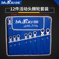 Plume 12 pieces (active head) Dull Dual-use Ratchet Wrench