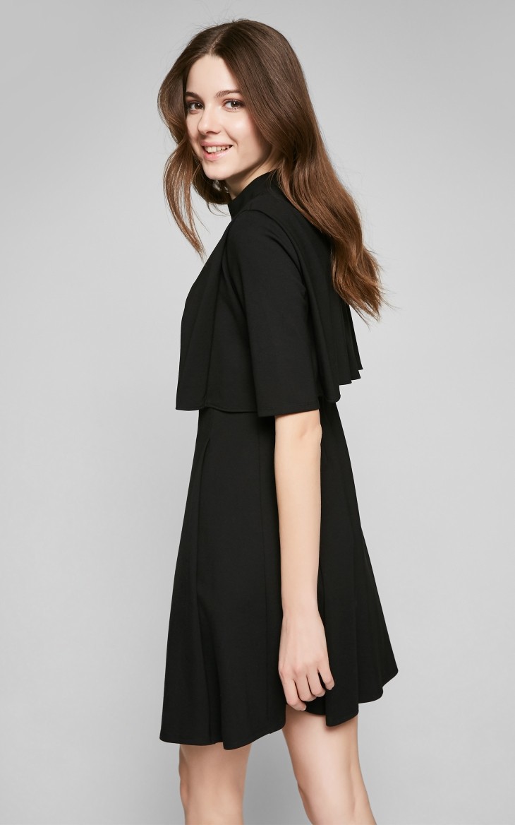 活动价314.6vero moda层叠设计感拉链圆领a字连衣裙|317261503