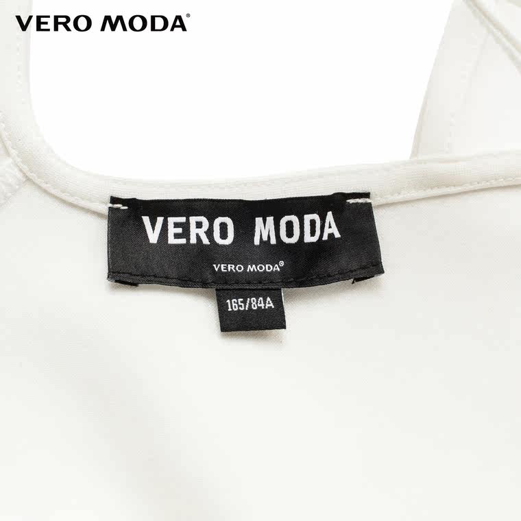 Vero Moda系带圆领弹力面料包臀连衣裙|315261007