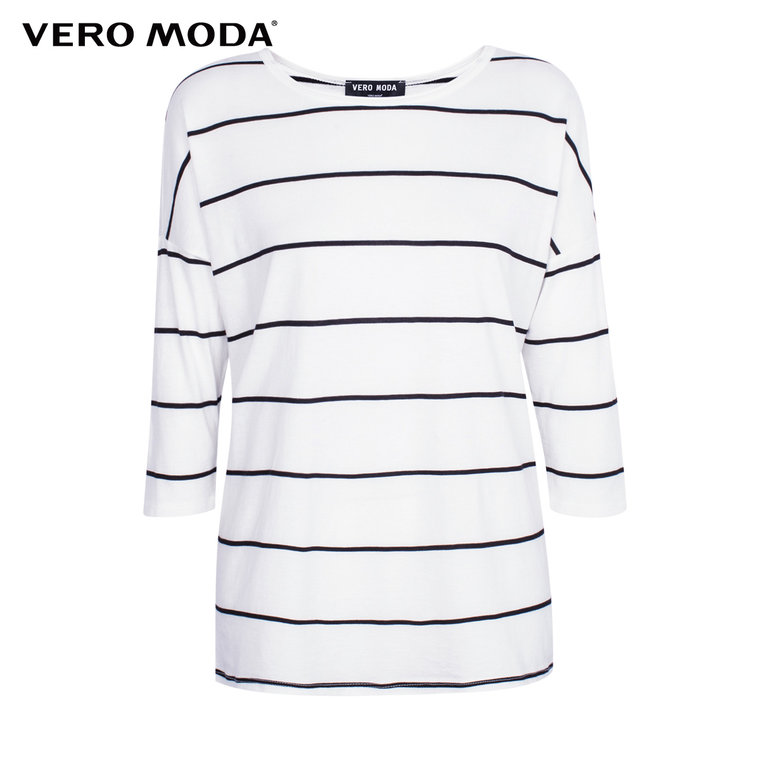 5折Vero Moda海军风条纹宽松七分袖女T恤|315230003