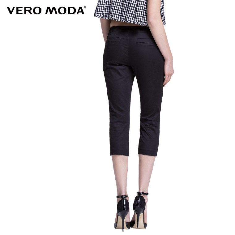 Vero Moda丝滑微弹面料铆钉七分裤|315219002