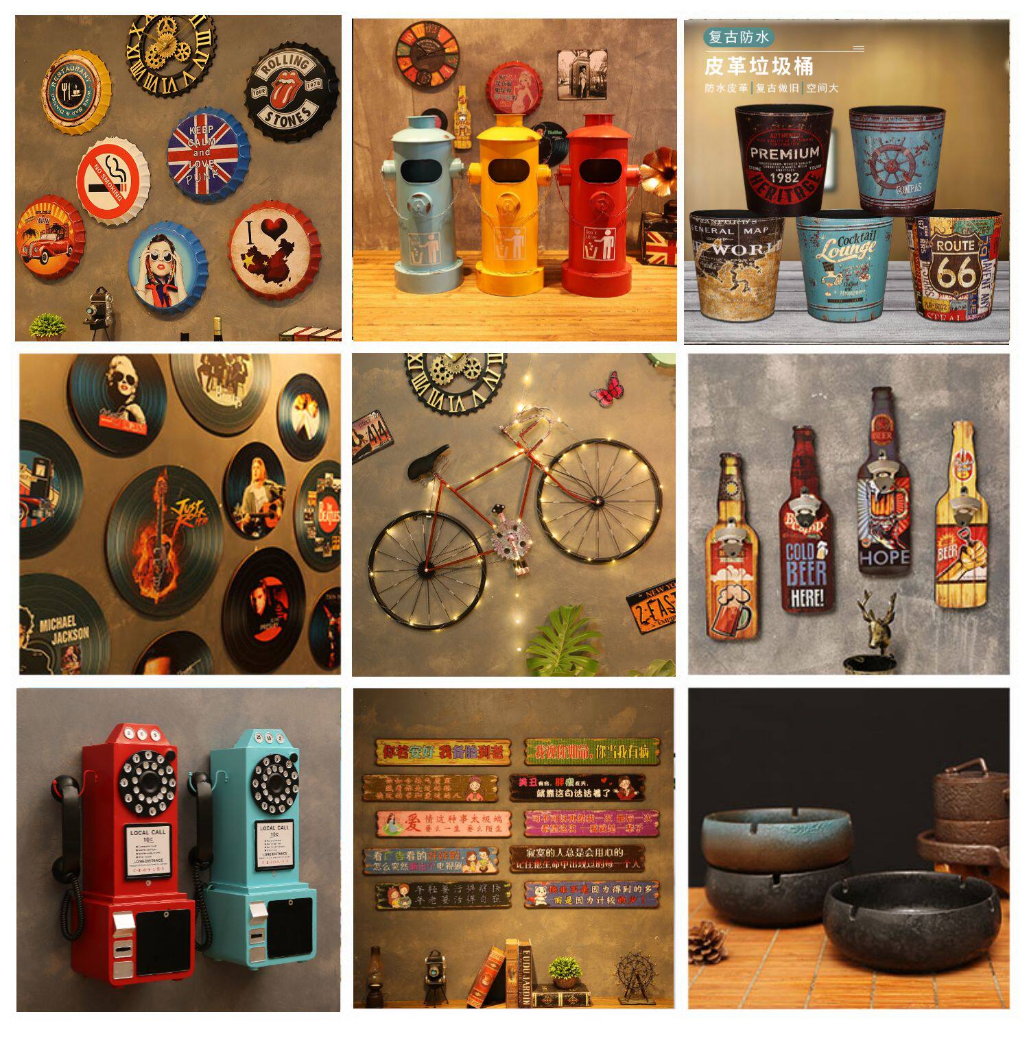 创意啤酒盖小挂件餐厅火锅烧烤店饭店餐桌墙面墙上酒吧墙壁装饰品