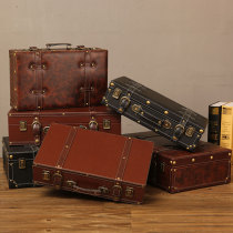 European suitcase clothing store window decorations retro props creative ornaments storage box wooden box suitcase