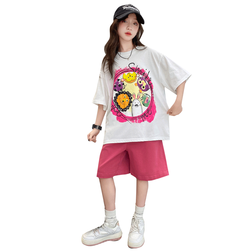 Girls T-shirt Summer Short Sleeve Set 2025 New Fashionable Girls' Summer Pure Cotton Half Sleeve Children's Shorts
Girls T-shirt Summer Short Sleeve Set 2025 New Fashionable Girls' Summer Pure Cotton Half Sleeve Children's Shorts