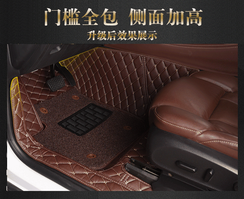传祺ga6专用脚垫双层丝圈全包门槛翻边14/15/16/17款传奇ga6改装.