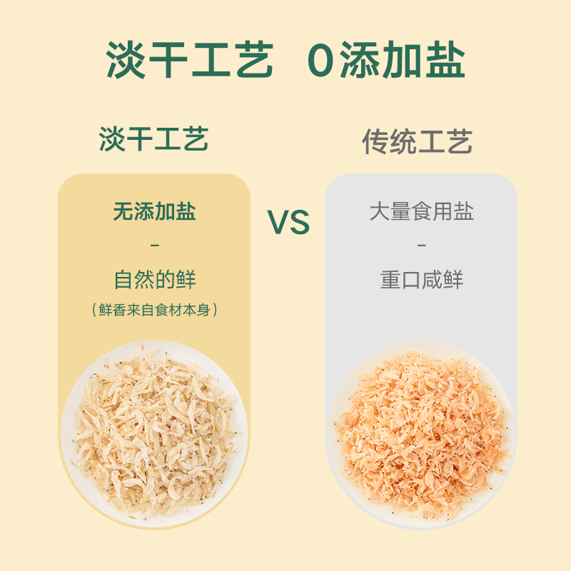 宝宝馋了无添加辅食食材舟山儿童淡干虾皮虾米送婴儿幼儿食谱