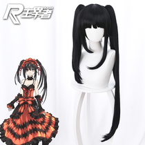 The masters dating battle Ⅲ Shiqi crazy three black tiger Port clip double ponytail cos anime Wig GS-