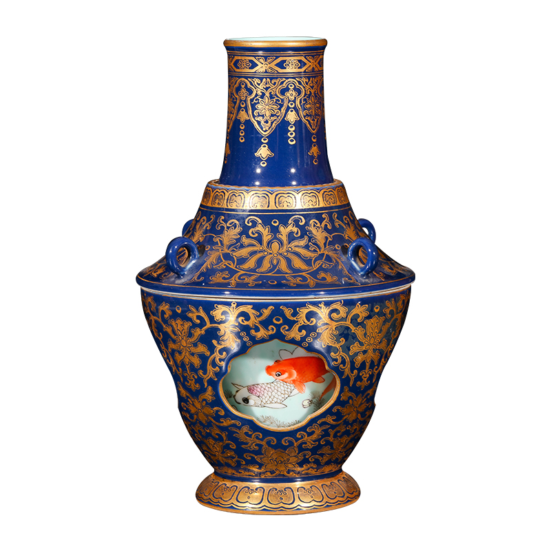 Yang Shiqi the qing qianlong palace ceramics and the name and the sky turn heart bottle