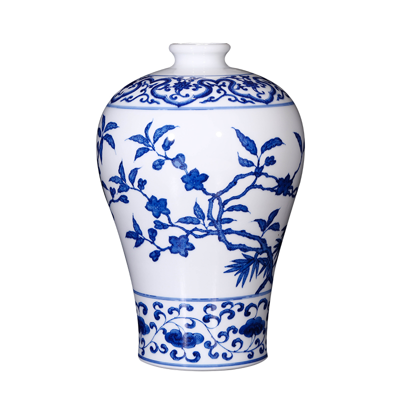 Jia lage hand - made antique vase jingdezhen ceramic bottle furnishing articles sitting room of new Chinese rich ancient frame of blue and white porcelain porcelain