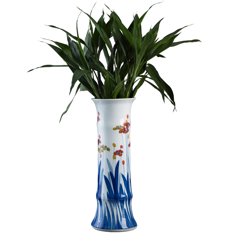 Jingdezhen hand - made ceramic vase now rising furnishing articles sitting room ground hydroponic lucky bamboo flower arrangement craft ornaments