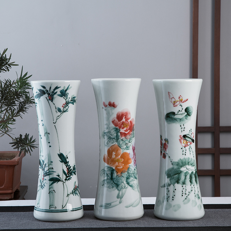 Jingdezhen hand - made ceramic vase now rising furnishing articles sitting room ground hydroponic lucky bamboo flower arrangement craft ornaments