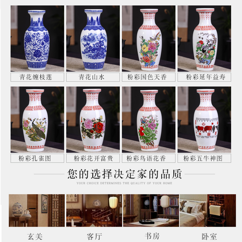 Jingdezhen ceramics vase archaize cordierite porcelain vase flower vase archaize do old vase decoration as furnishing articles