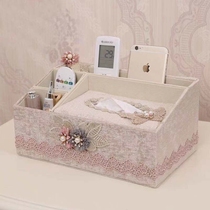 Tea table containing box light extravagant and versatile paper towel box Living room remote control suction paper box Home Desktop tea paper towel box