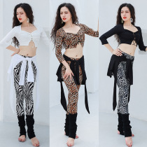 Leaning Town Dance Spring Summer New Belly Dance Practice Long Sleeve Zebra Mark BAO WELN Blouse FOOT PANTS PRACTICE 375