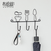 Creative clothing store metal decorative hanging hook Creative home bathroom kitchen iron hook decoration home