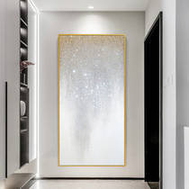 Pure hand-painted oil painting vertical abstract star porch corridor aisle hanging painting light luxury household background wall decoration painting