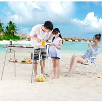 Commercial Smokeless Charcoal Stainless Steel Barbecue Table Sheep Leg Oven Outdoor Grill Buffet Carbonbake Stall Home Baking Table