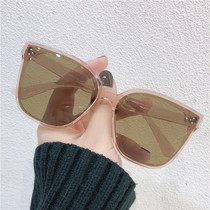 Sunglasses Womens Ins Han Edition Tidal Netting Black Color Polarized Sunglasses Big Face slim Anti-UV 2022 New Summer