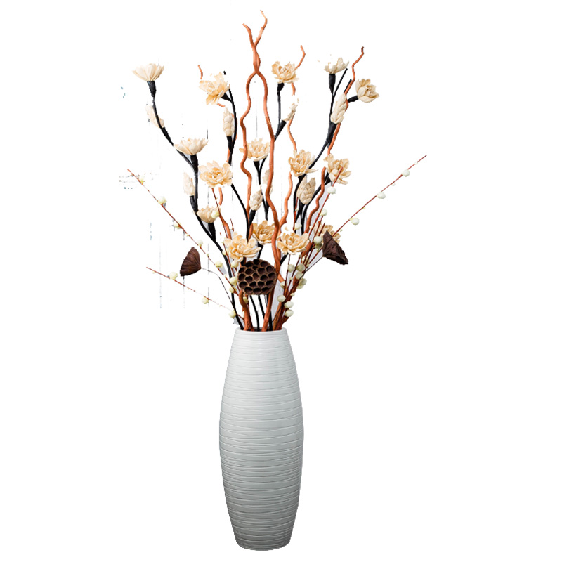 Gagarin ground ceramic vase large dry flower is placed white Nordic flower arrangement of I and contracted sitting room adornment