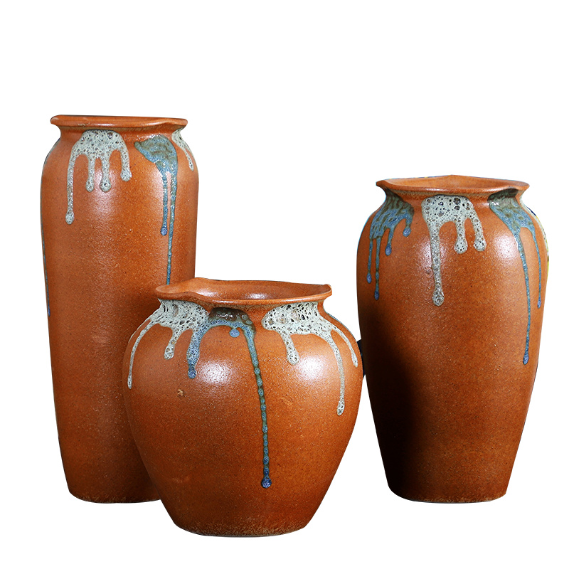 Jingdezhen ceramics vase creative flower arranging flowers hydroponics container flowerpot desktop decorative dried flowers flower arrangement furnishing articles