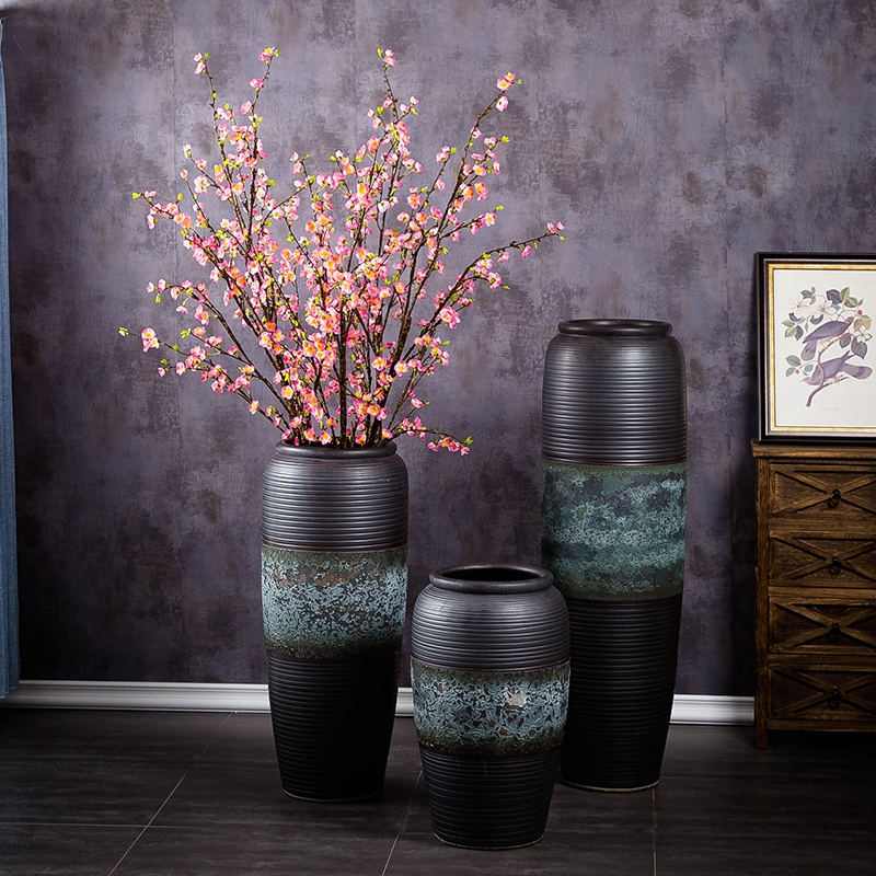 Jingdezhen ceramic vase landing a large sitting room is I and contracted style restoring ancient ways decoration to the hotel club house furnishing articles