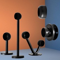 Fujiaman black clotheshorse fixed seat wardrobe Airing Rod Tube Tofarland Round Head Airing Pole Towel Holder tube fitting accessories